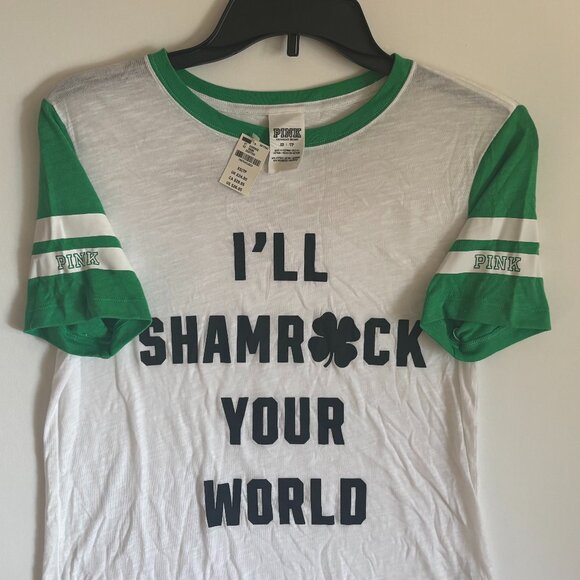 VS PINK “I’ll Shamrock Your World” Tee • XS - Picture 1 of 5